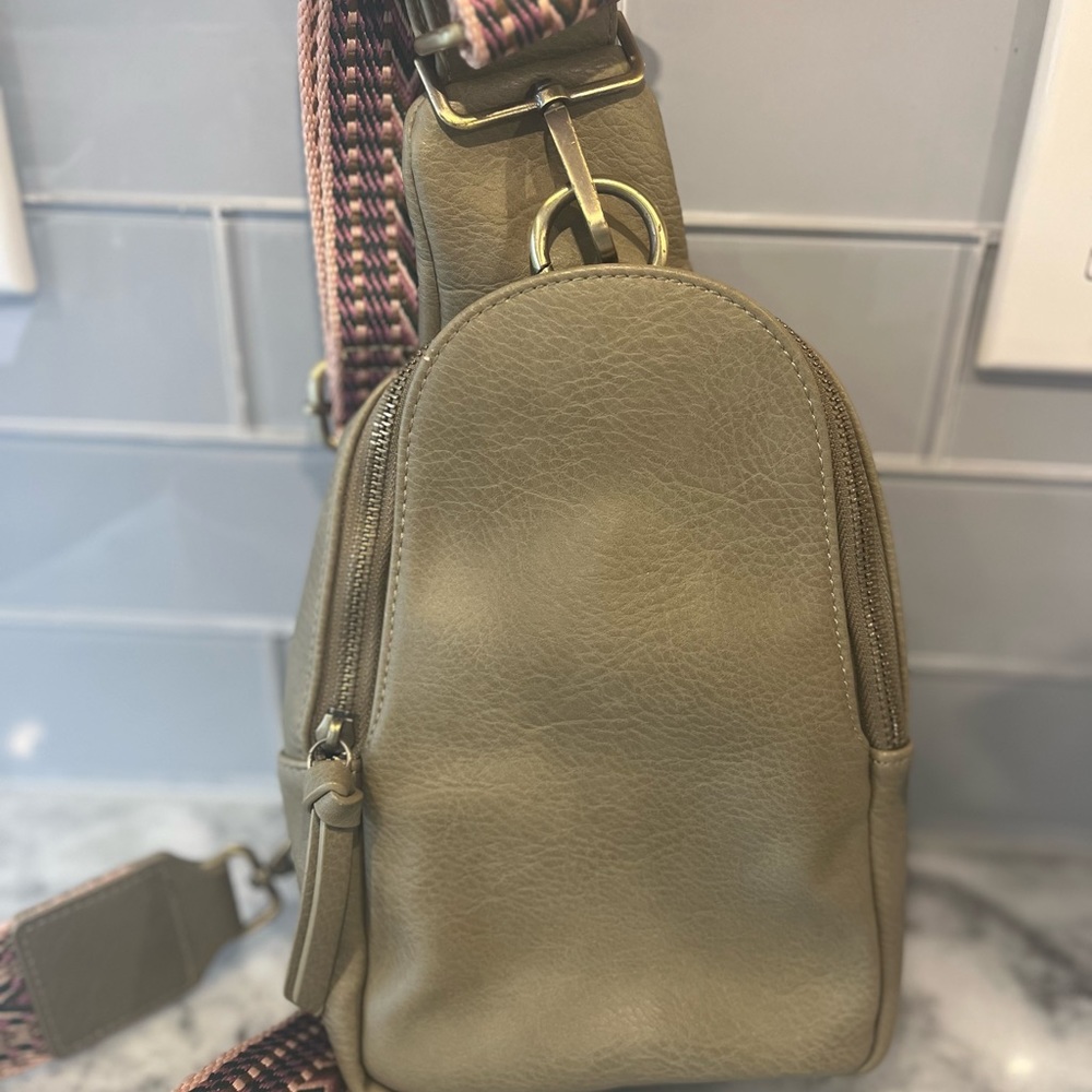 NWOT liberty sling bag from Anthropologie in olive